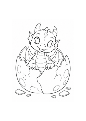 Small presentation of The First Egg Crack, an actual outline illustration