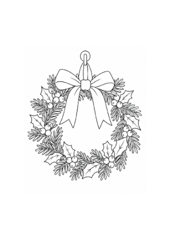 Small presentation of The Wreath and the Bow, an actual outline illustration