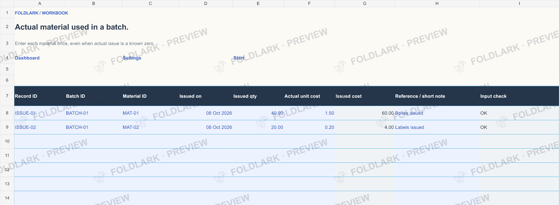 Material Issues: actual marked preview