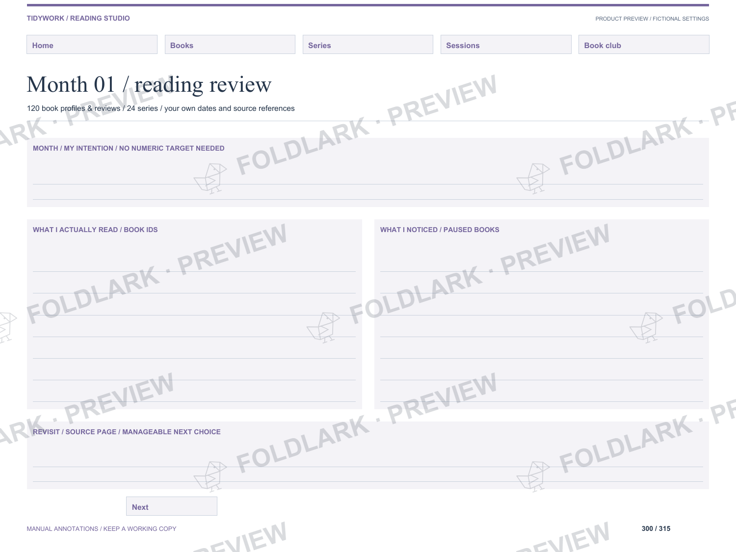 Monthly reflection: actual marked preview