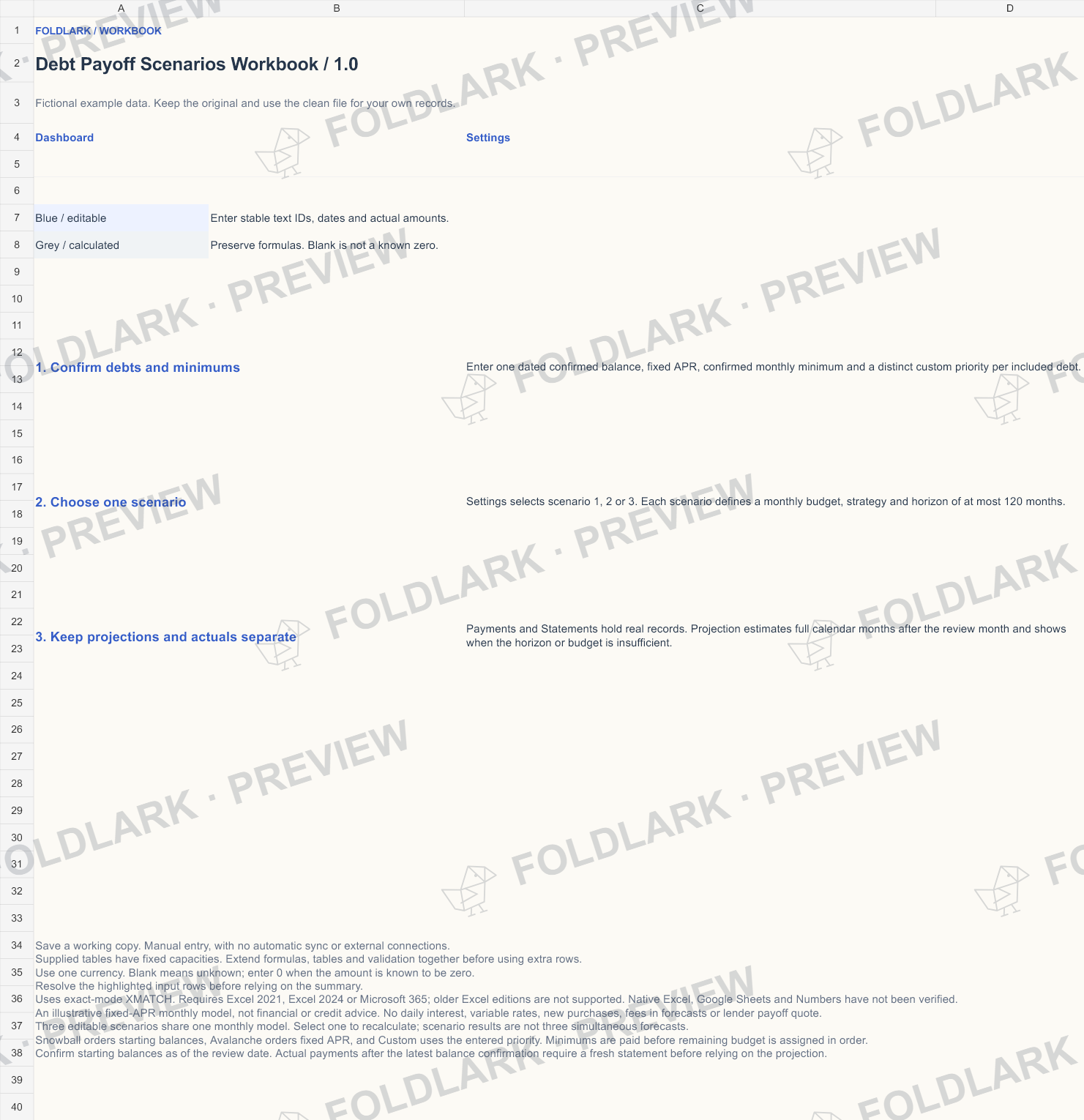 Start: actual marked preview