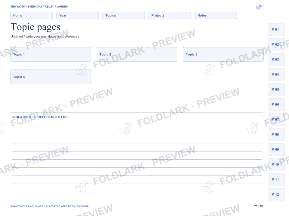 Topic pages: actual marked preview