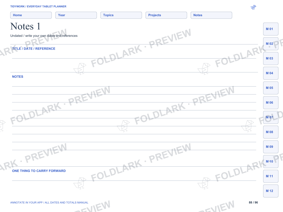 Notes 1: actual marked preview