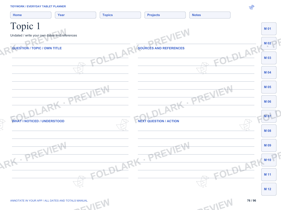 Topic 1: actual marked preview