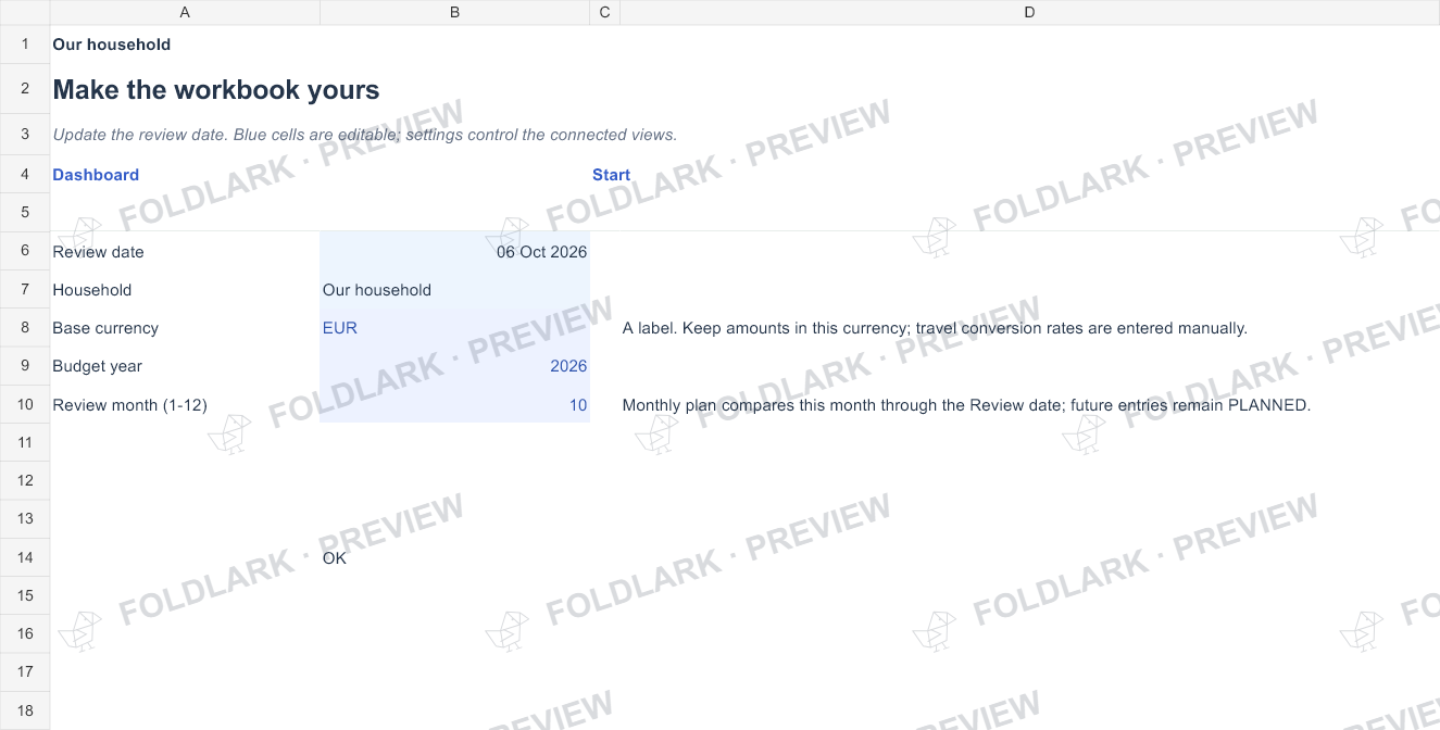 Settings: actual marked preview