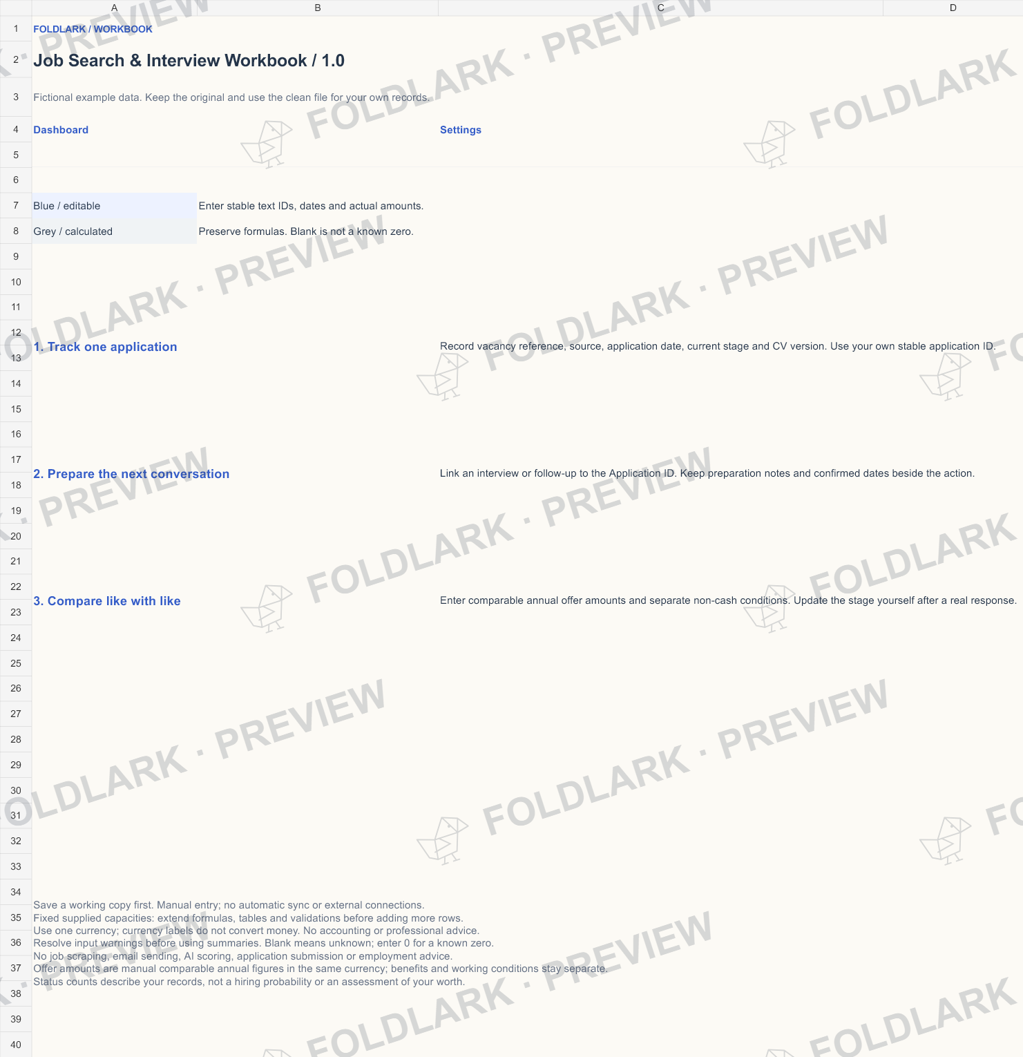 Start: actual marked preview