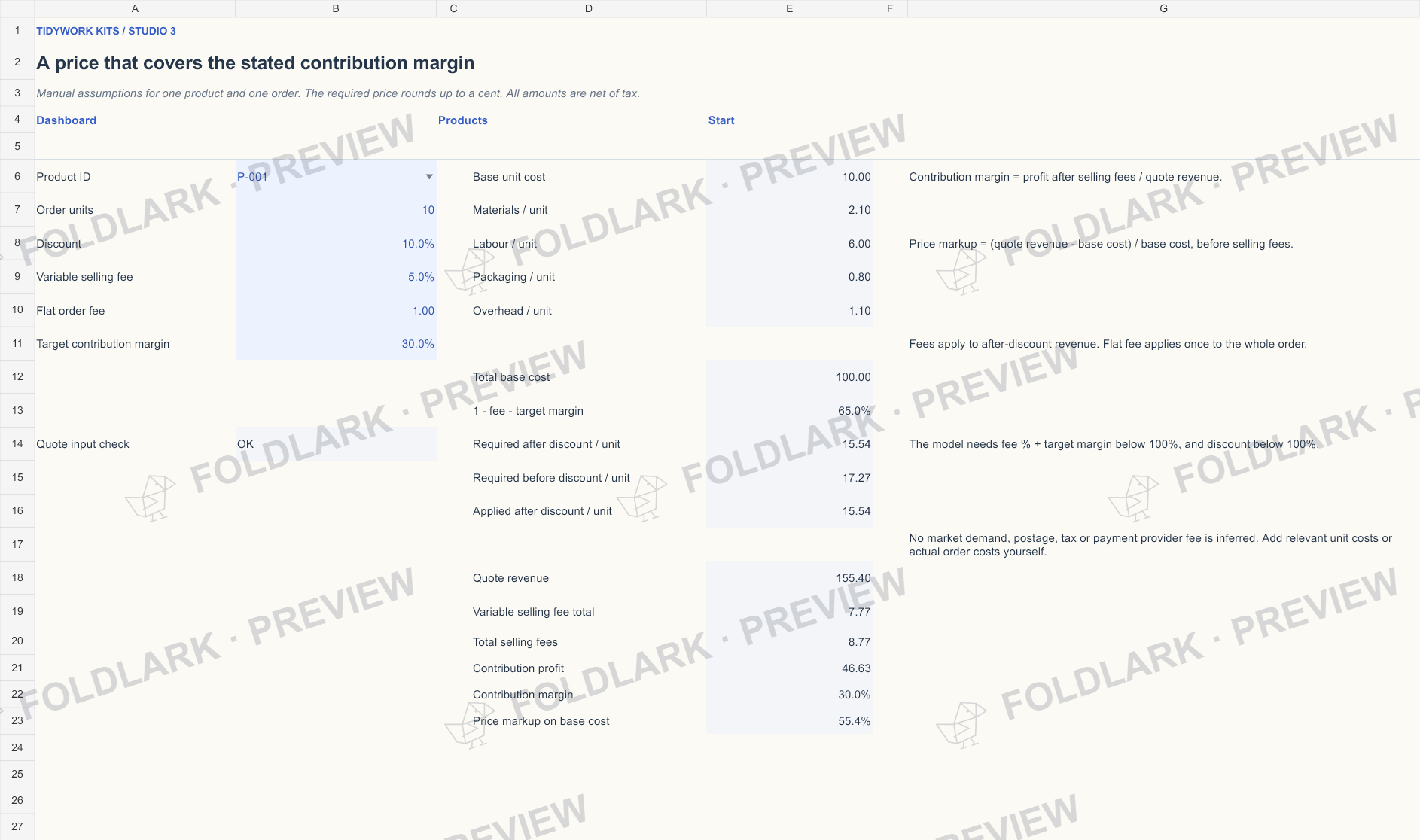 Quote: actual marked preview