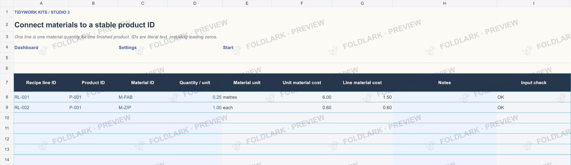 Recipe: actual marked preview