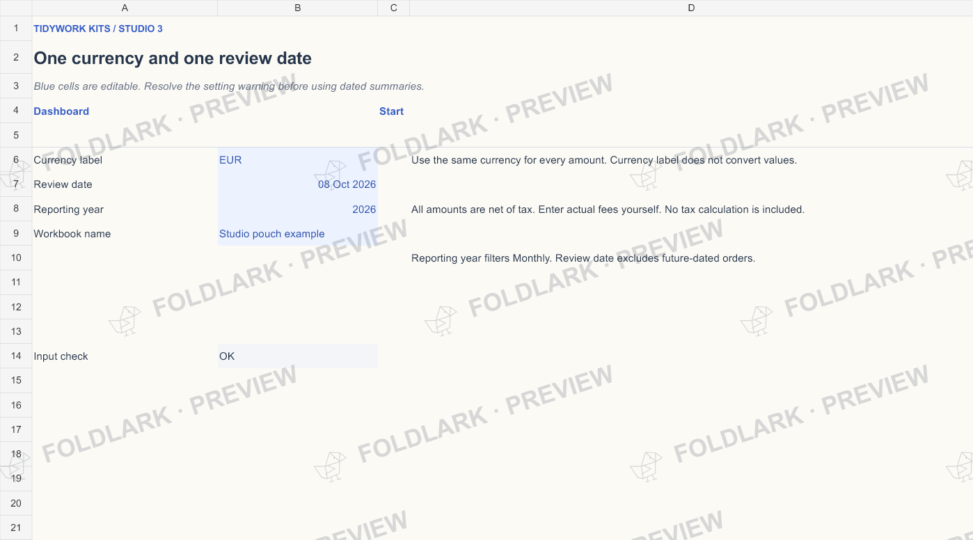 Settings: actual marked preview