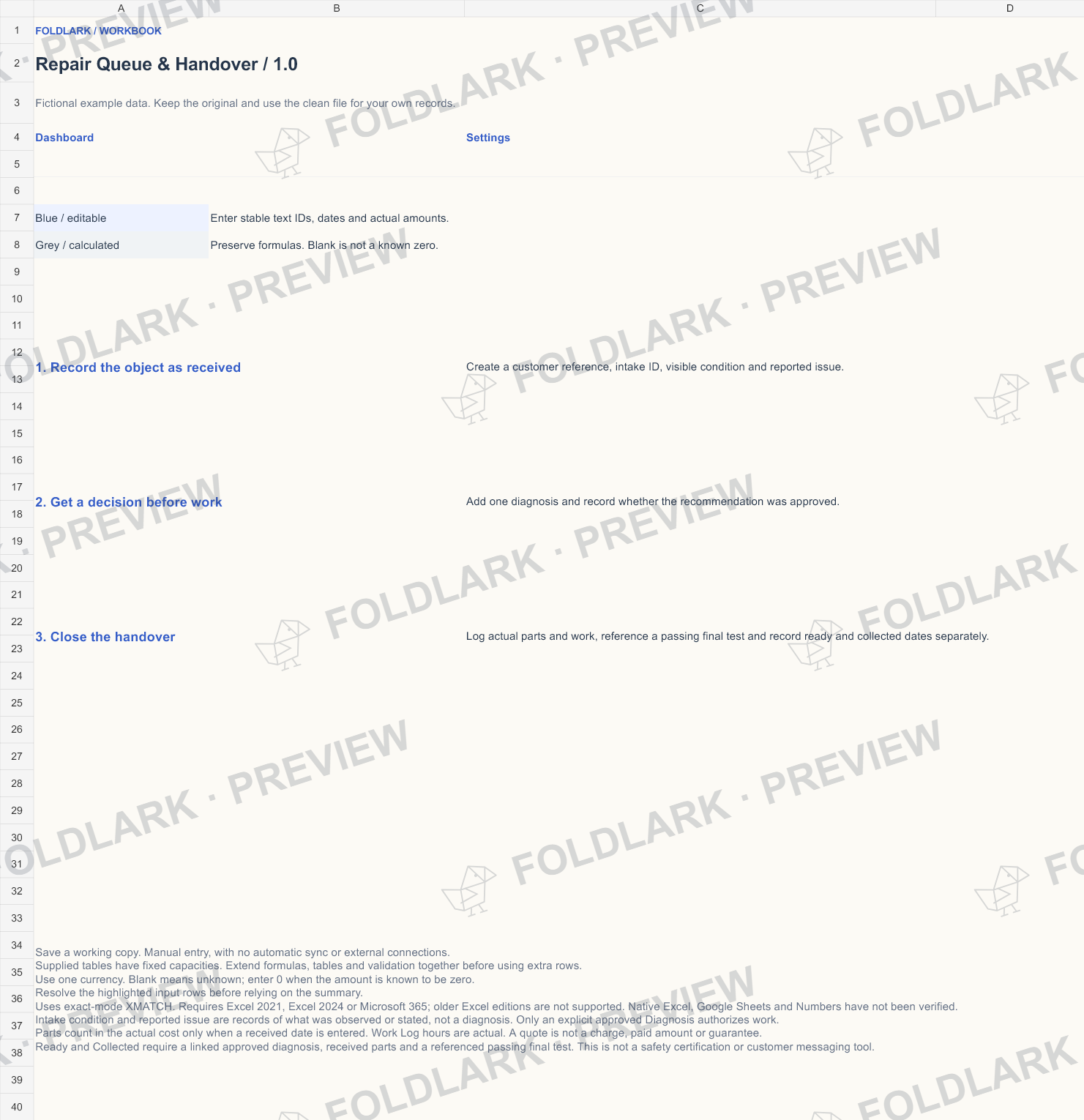Start: actual marked preview