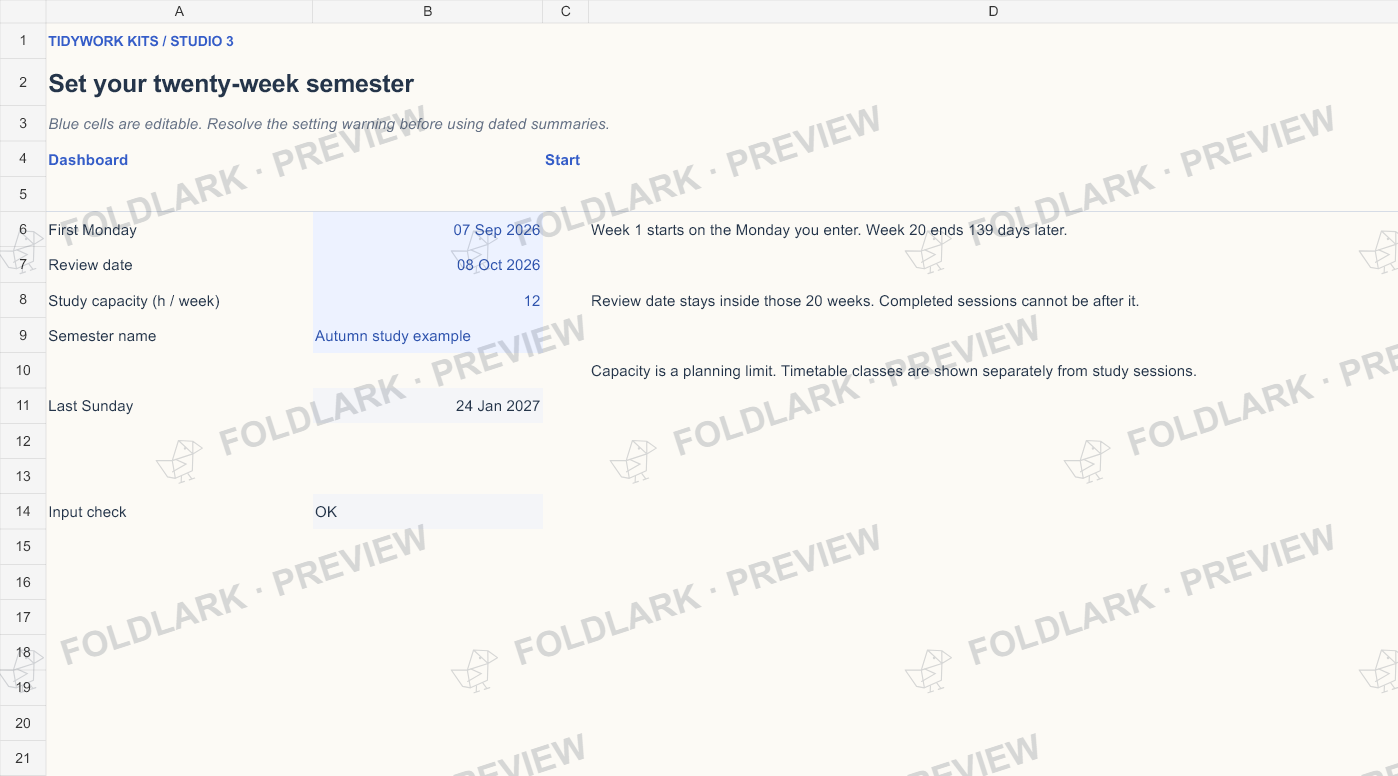 Settings: actual marked preview