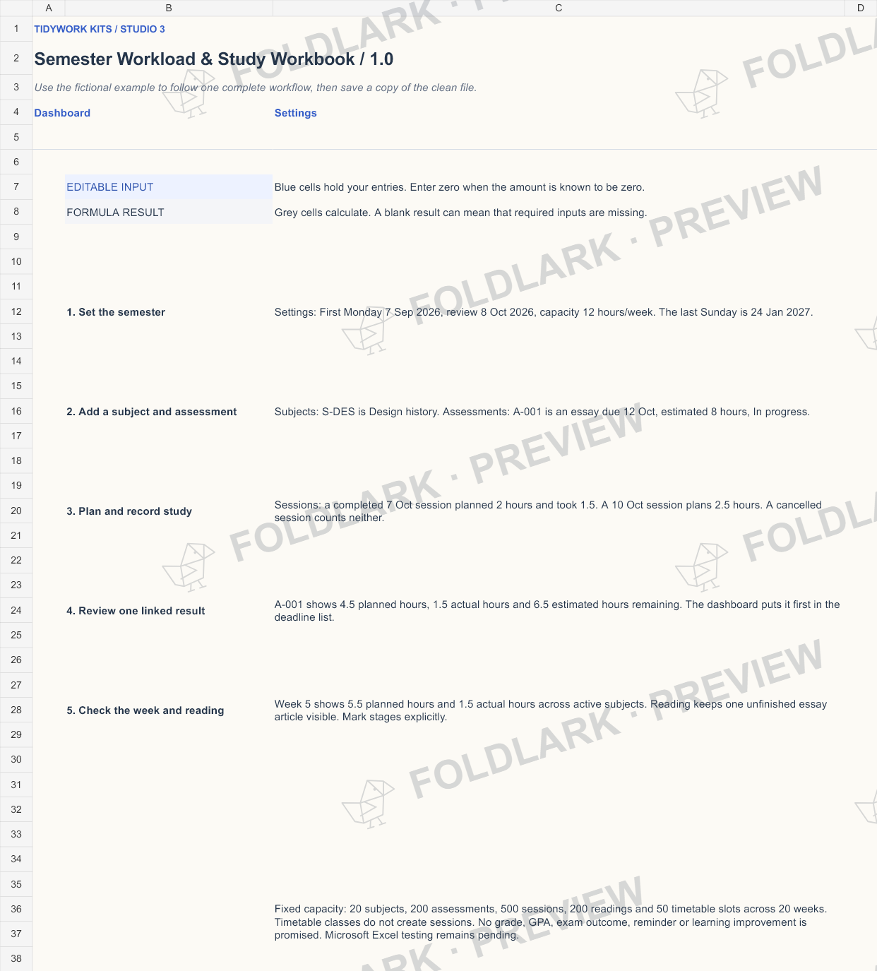 Start: actual marked preview