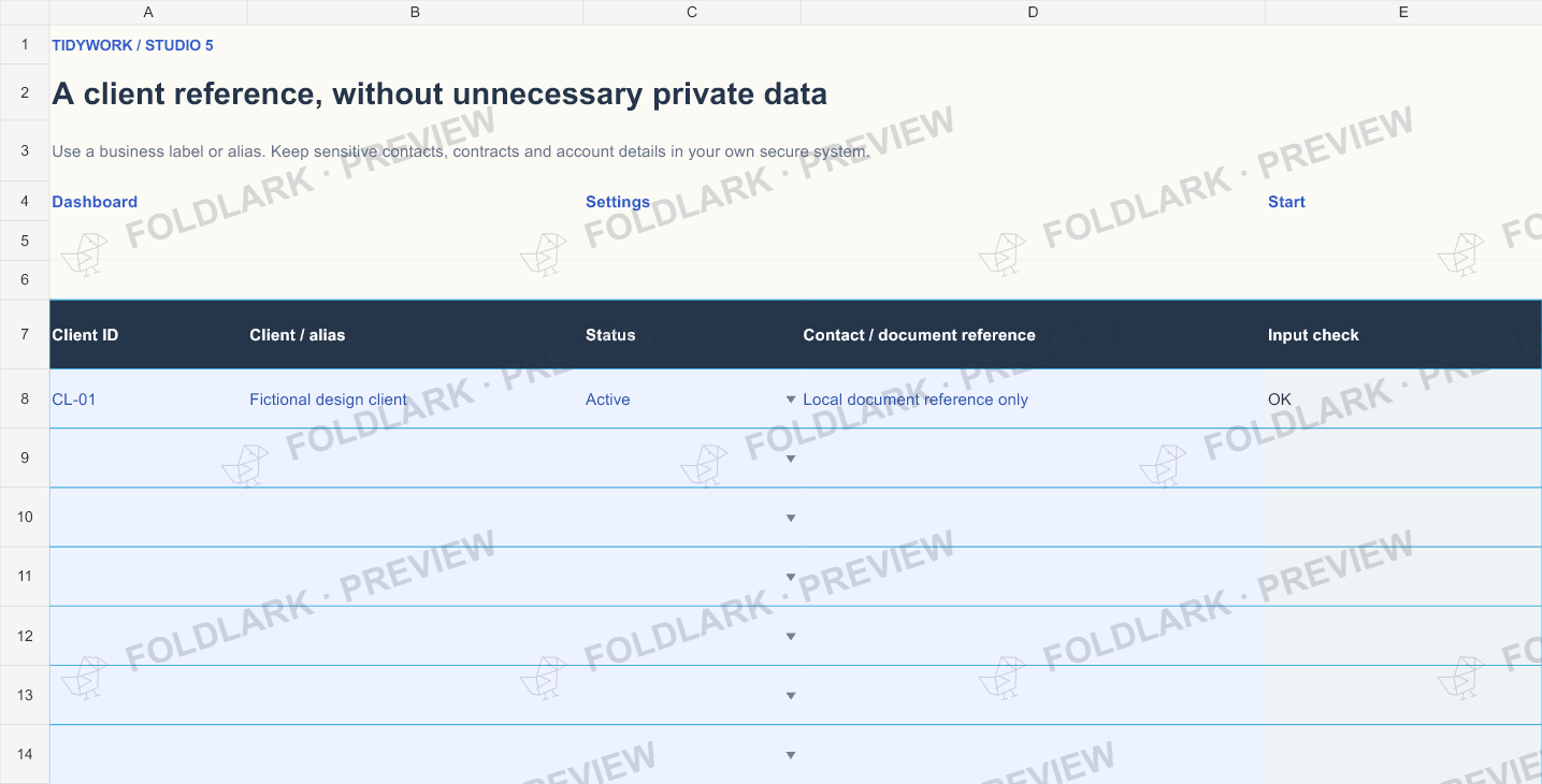Clients: actual marked preview
