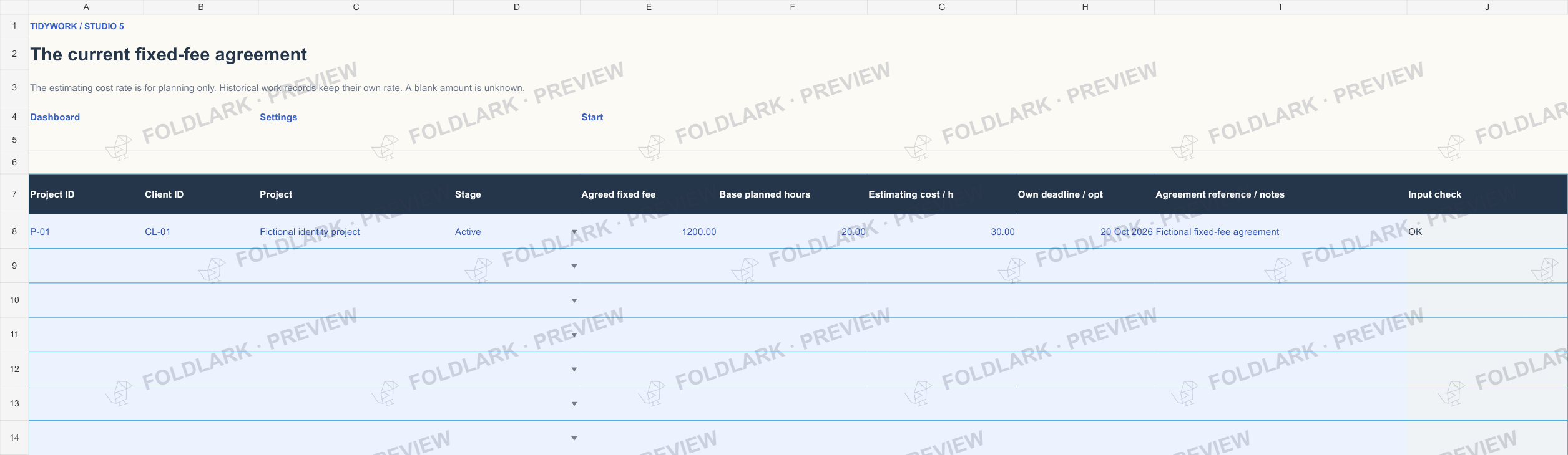 Projects: actual marked preview