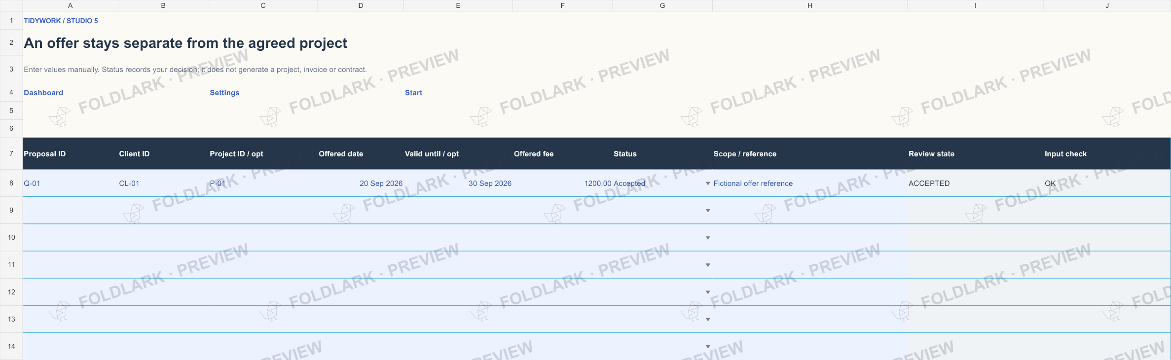 Proposals: actual marked preview