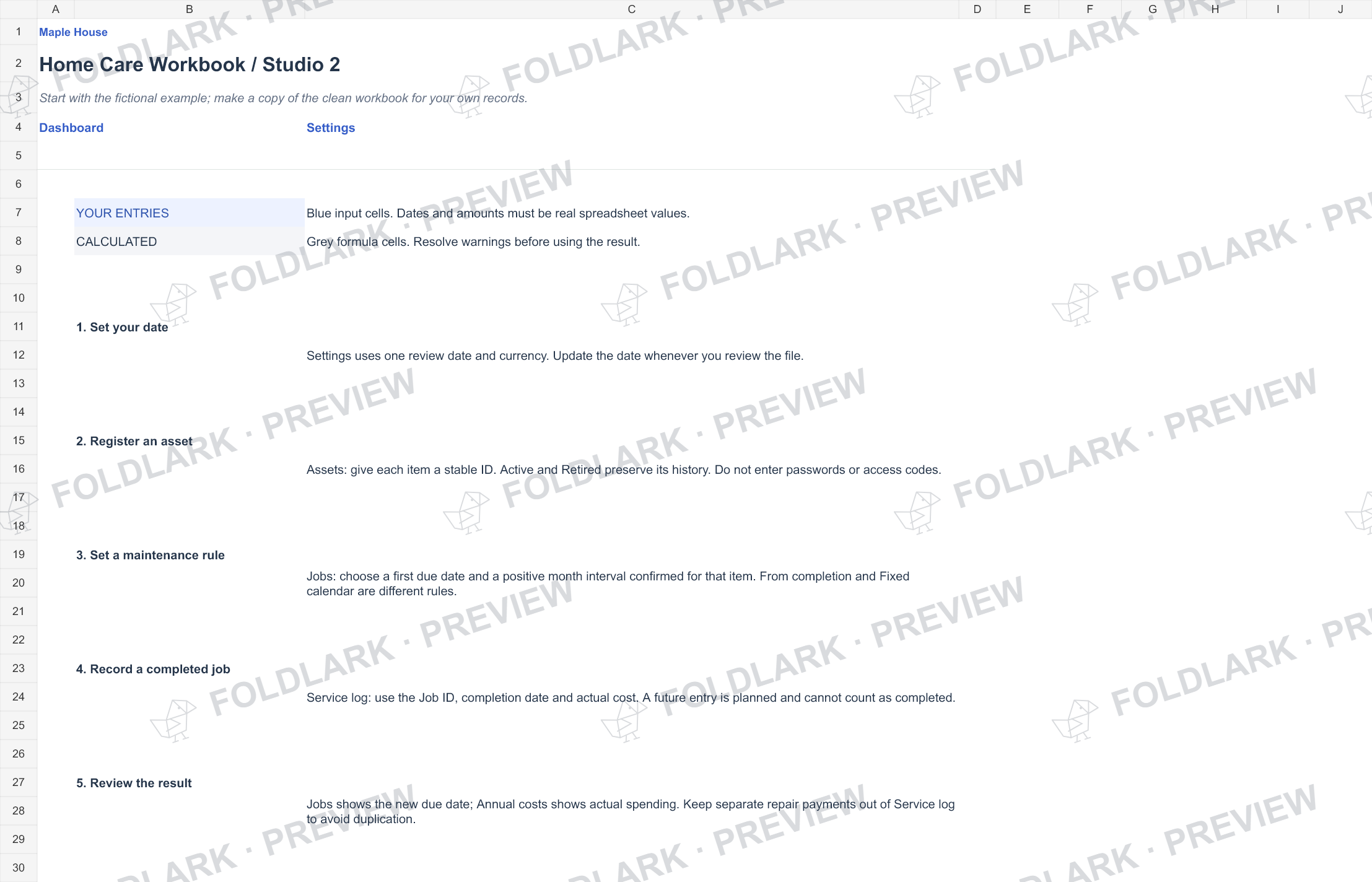 Start: actual marked preview