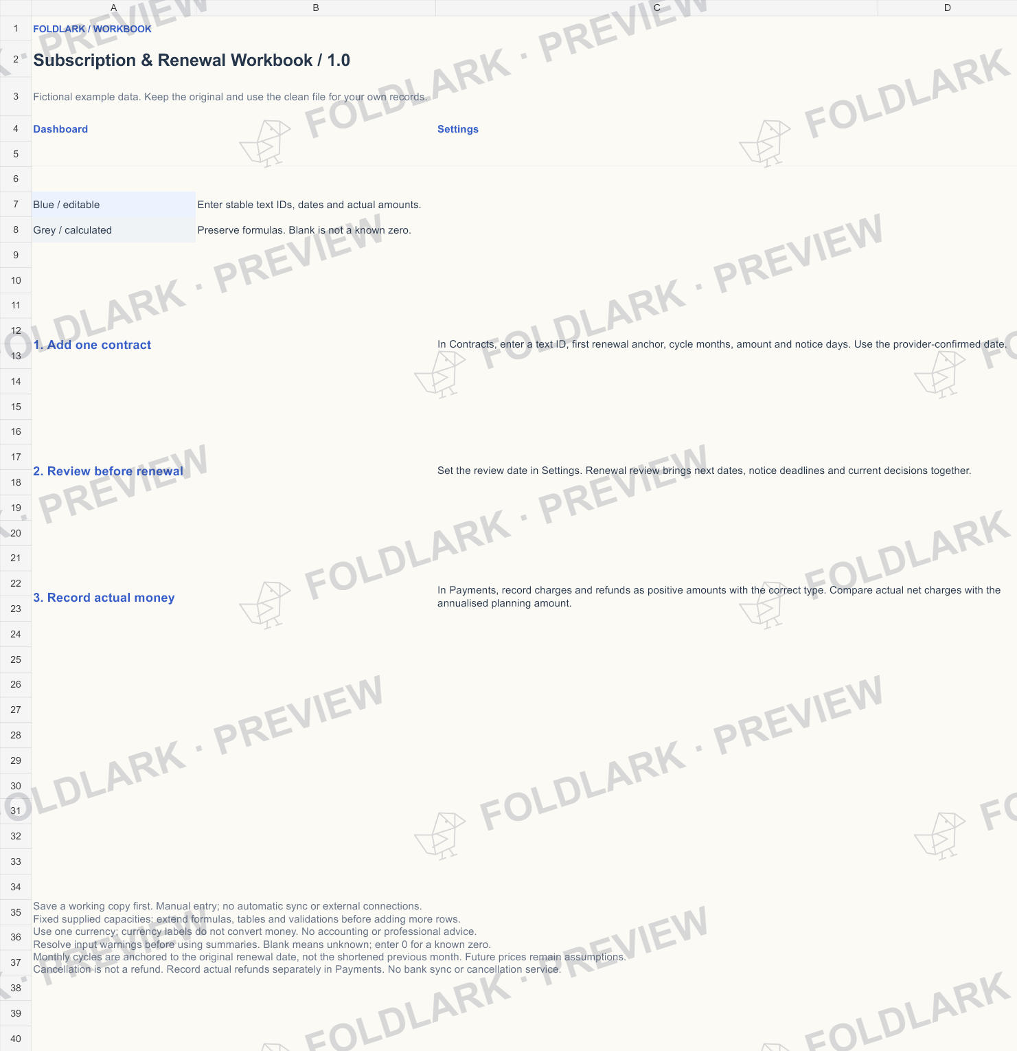 Start: actual marked preview