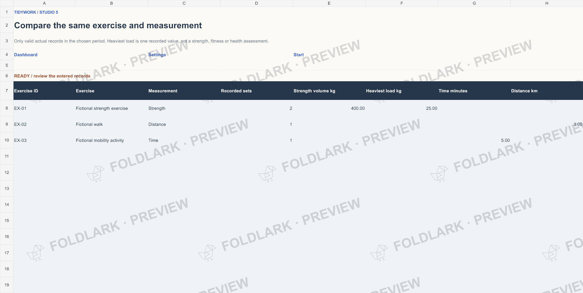 Exercise Review: actual marked preview
