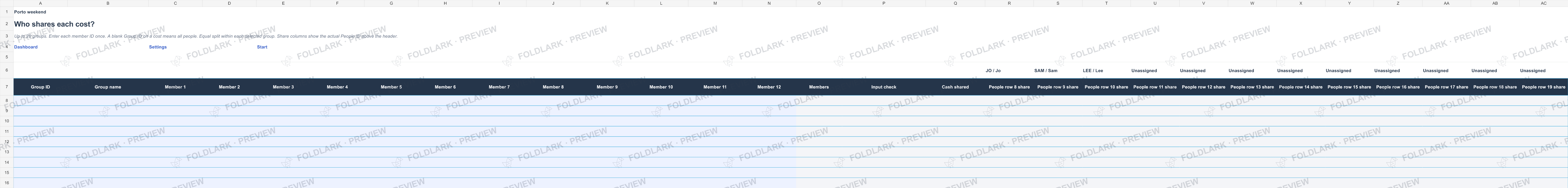 Groups: actual marked preview