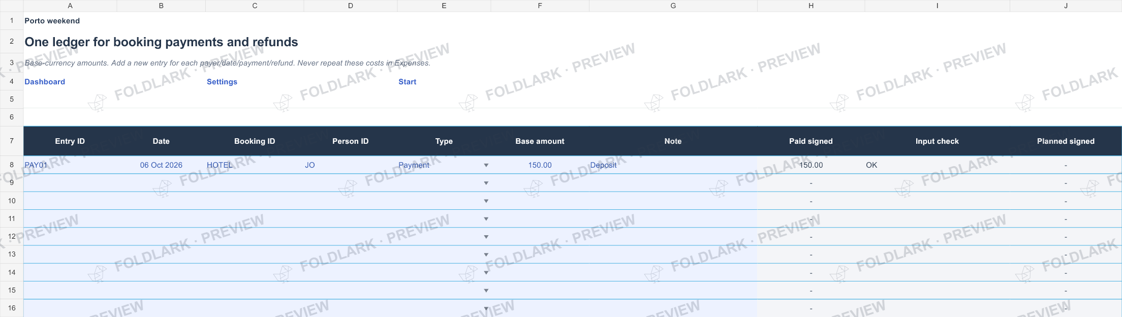 Payments: actual marked preview