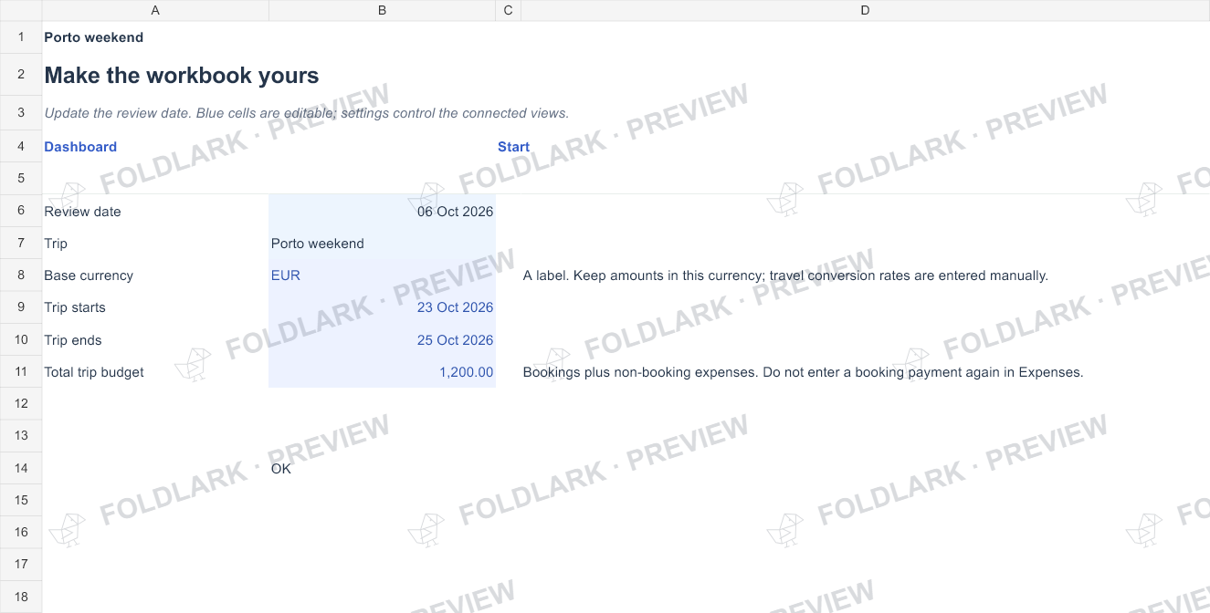 Settings: actual marked preview