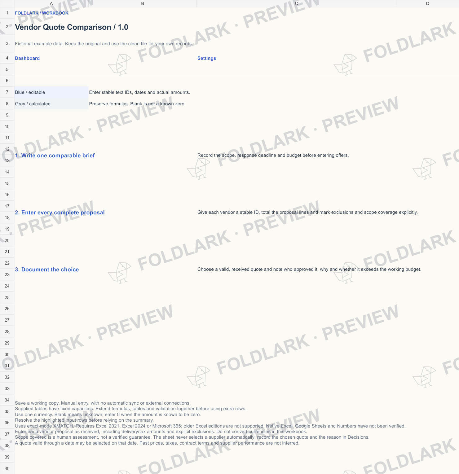 Start: actual marked preview