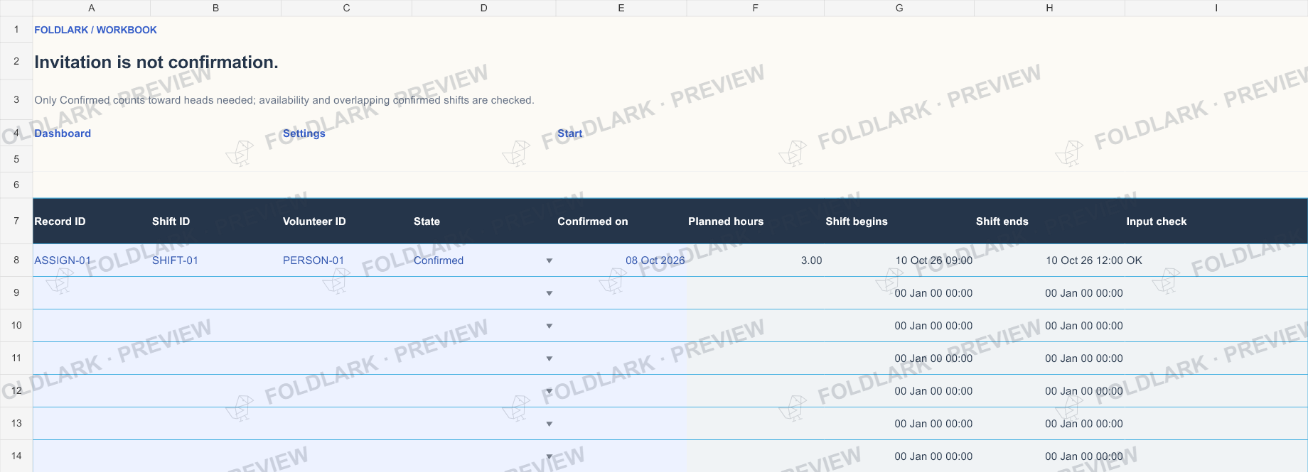 Assignments: actual marked preview