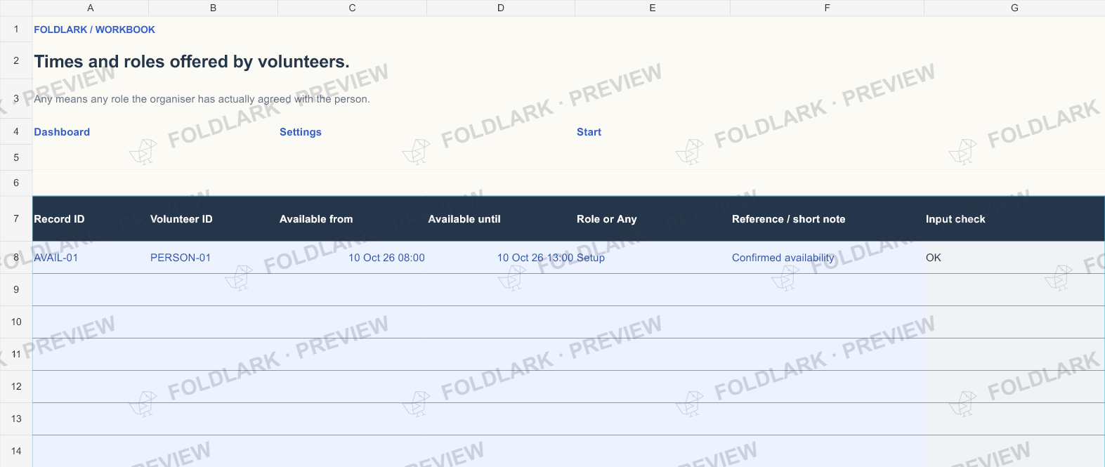 Availability: actual marked preview