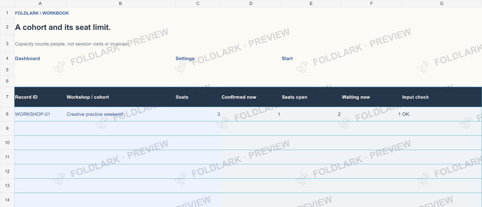 Workshops: actual marked preview