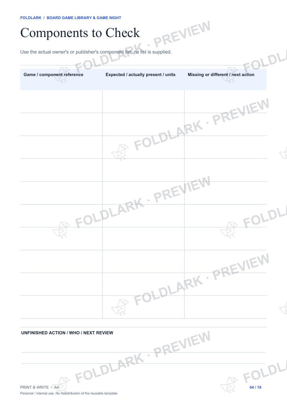 Components to Check: actual marked preview