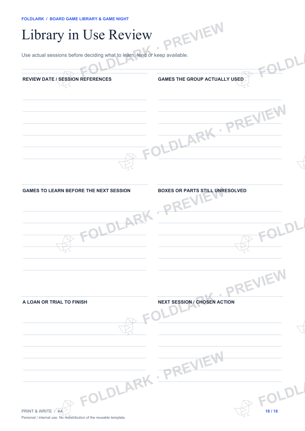Library in Use Review: actual marked preview