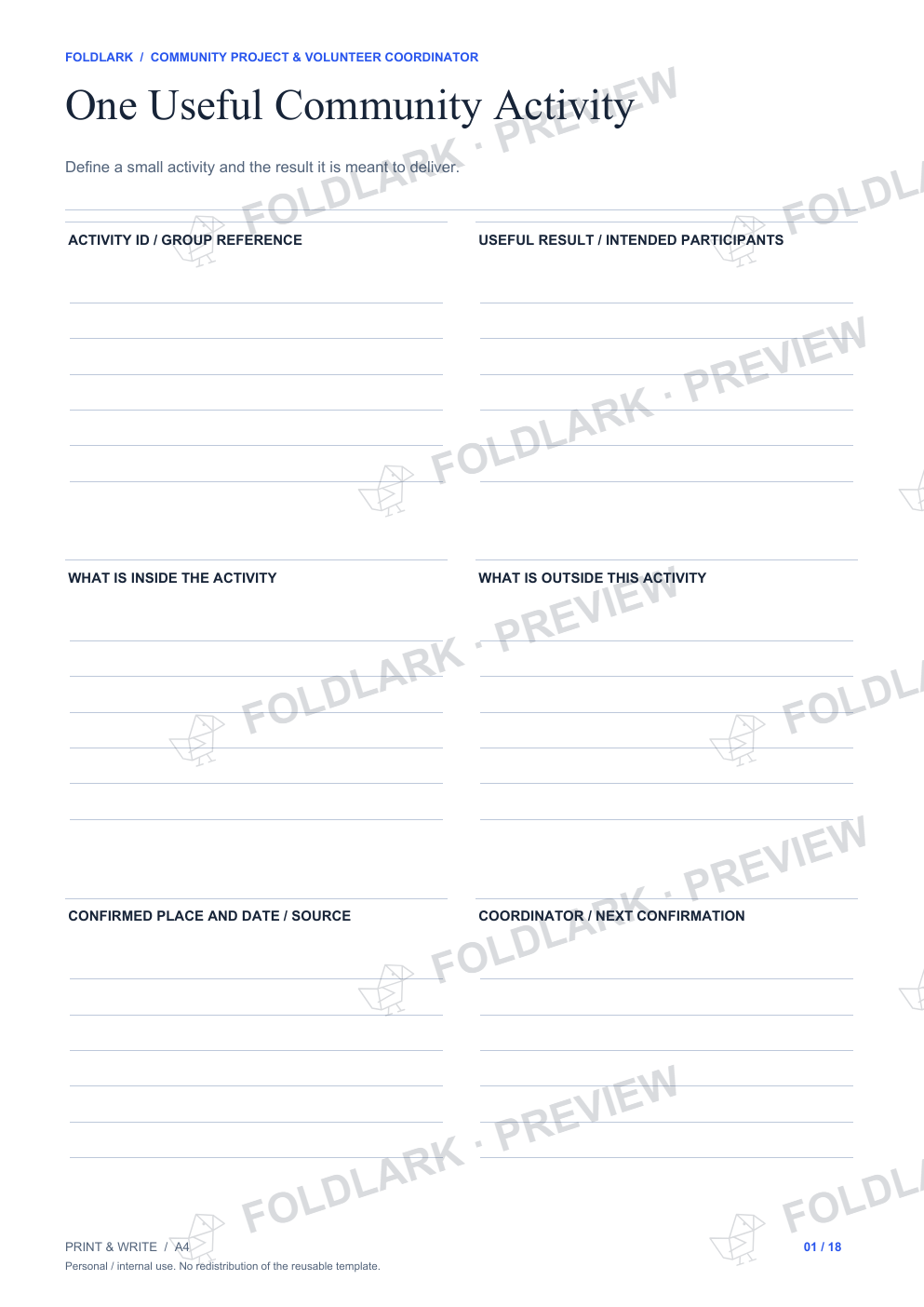 One Useful Community Activity: actual marked preview