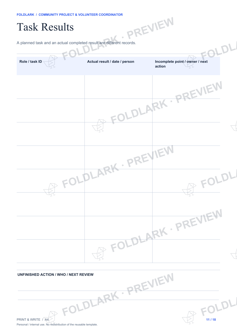 Task Results: actual marked preview