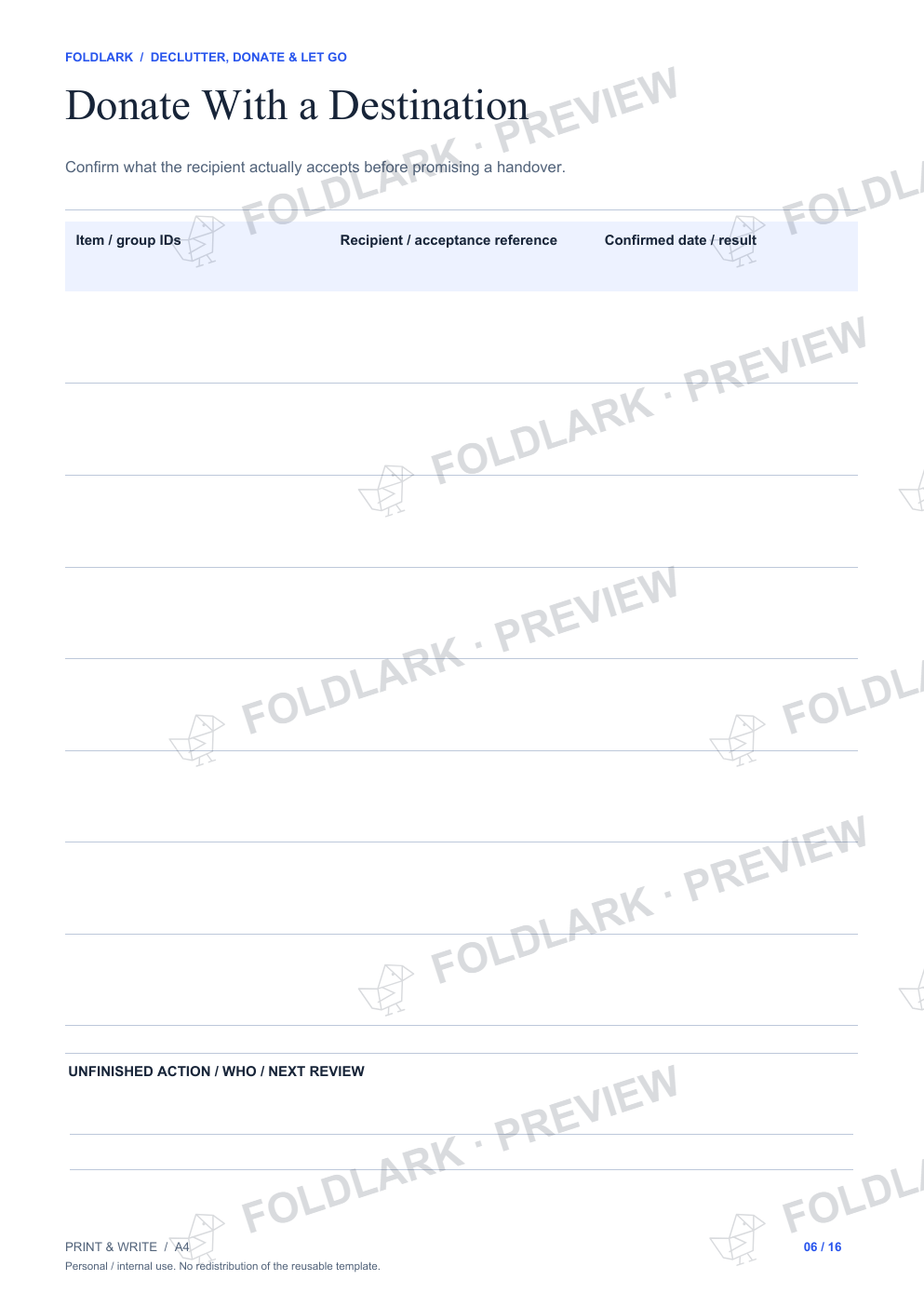 Donate With a Destination: actual marked preview