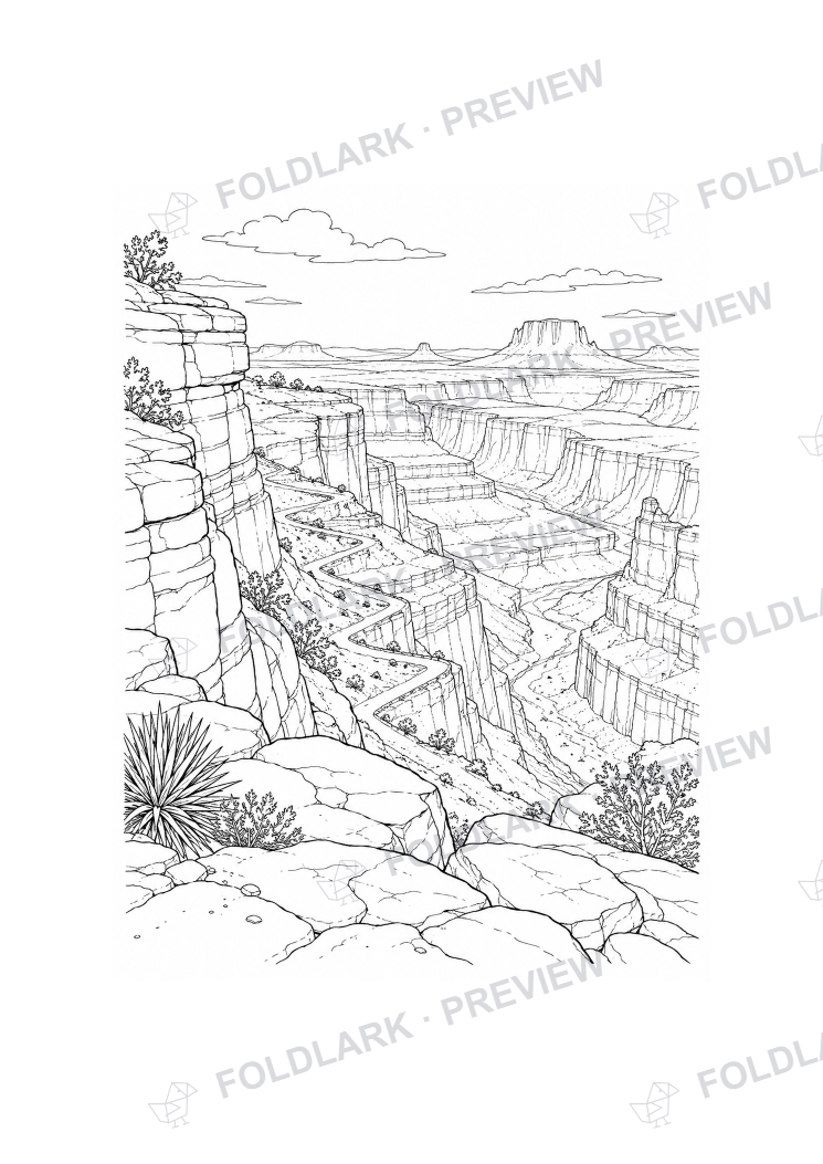 Canyon Switchback — actual protected outline preview