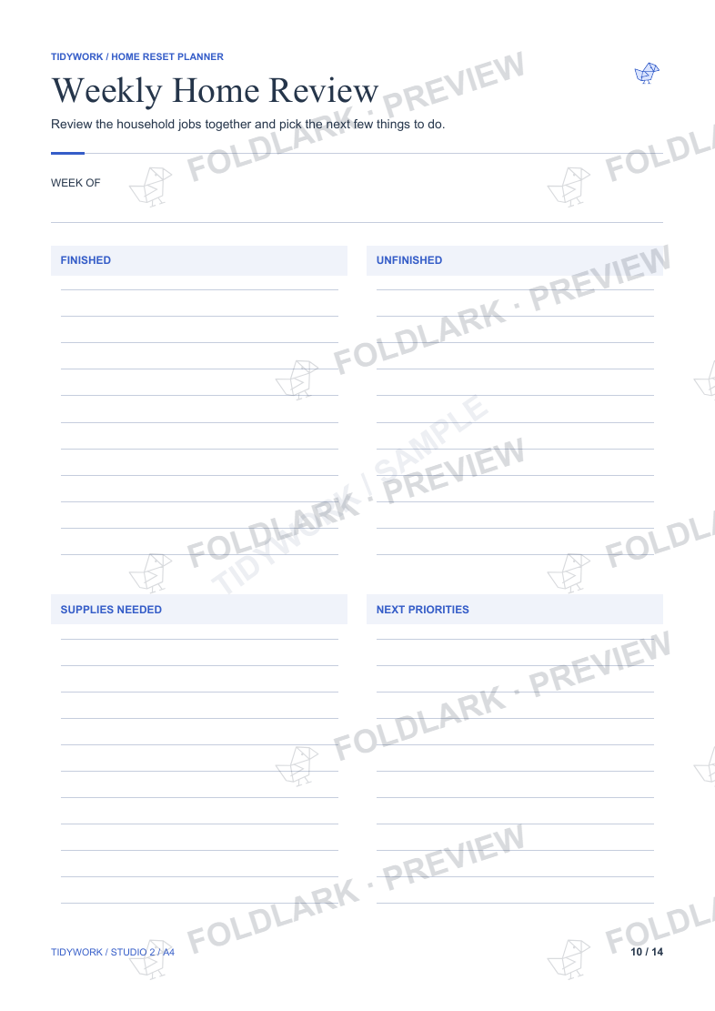 Weekly Home Review: actual marked preview