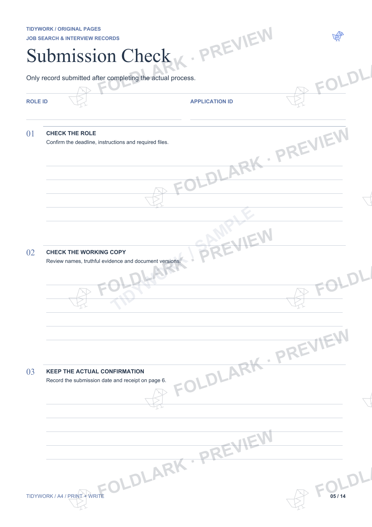 Submission Check: actual marked preview