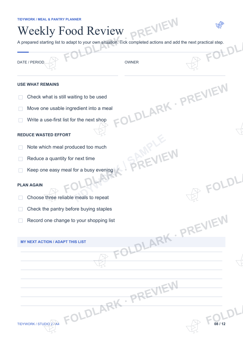 Weekly Food Review: actual marked preview