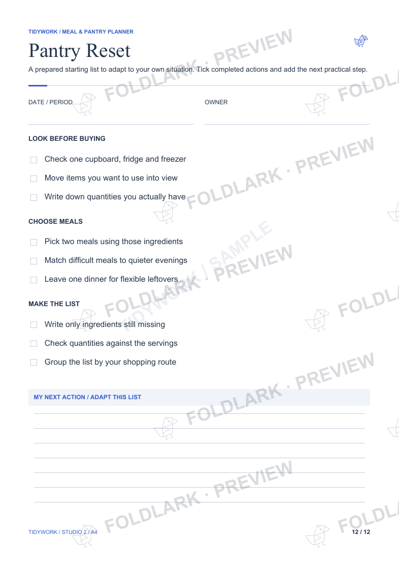 Pantry Reset: actual marked preview