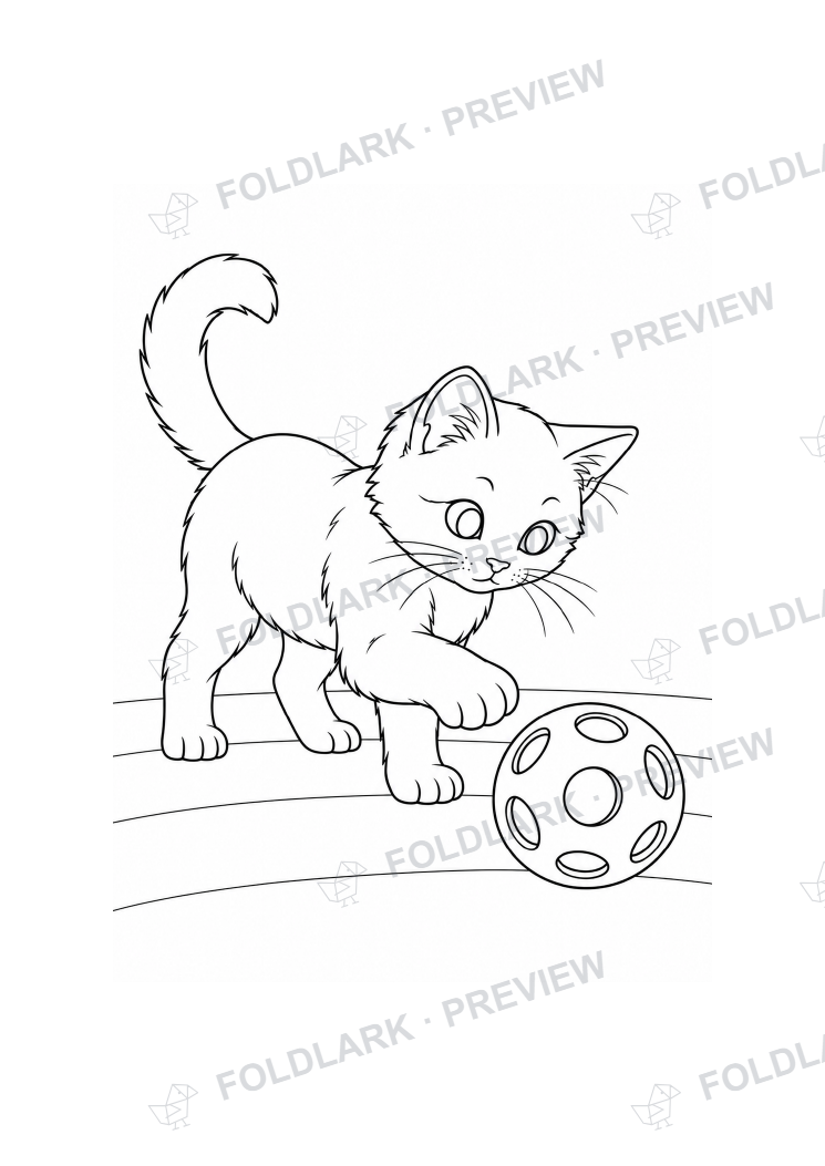 Cat and the Rolling Ball — actual protected outline preview
