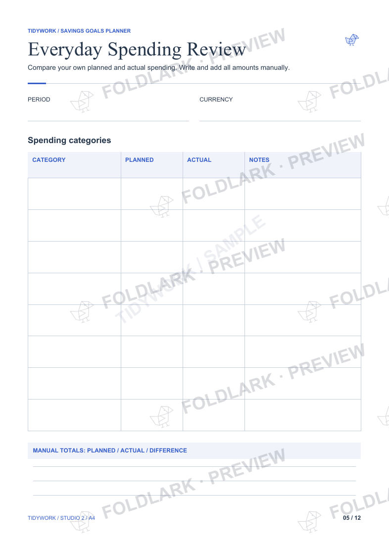 Everyday Spending Review: actual marked preview
