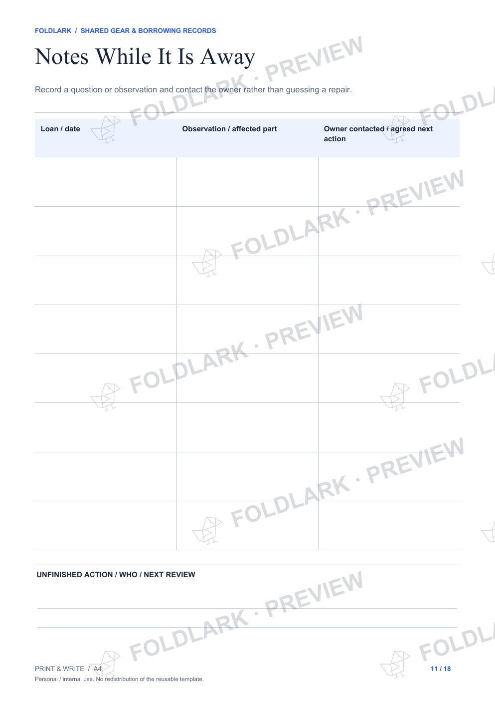 Notes While It Is Away: actual marked preview