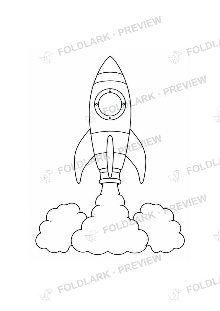 Rocket Above the Clouds — actual protected outline preview