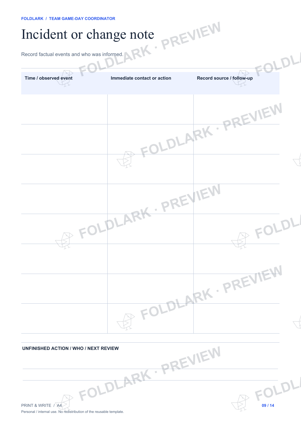 Incident or change note: actual marked preview