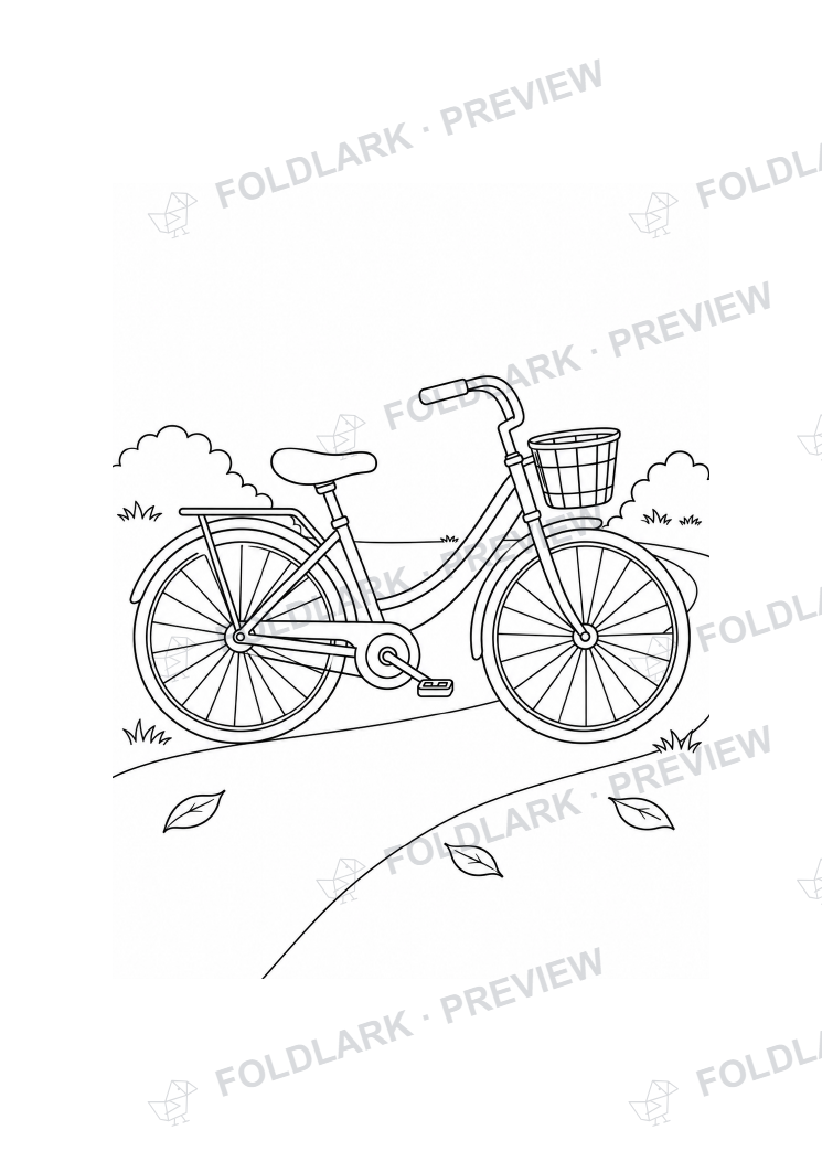 Bicycle and the Curved Path — actual protected outline preview