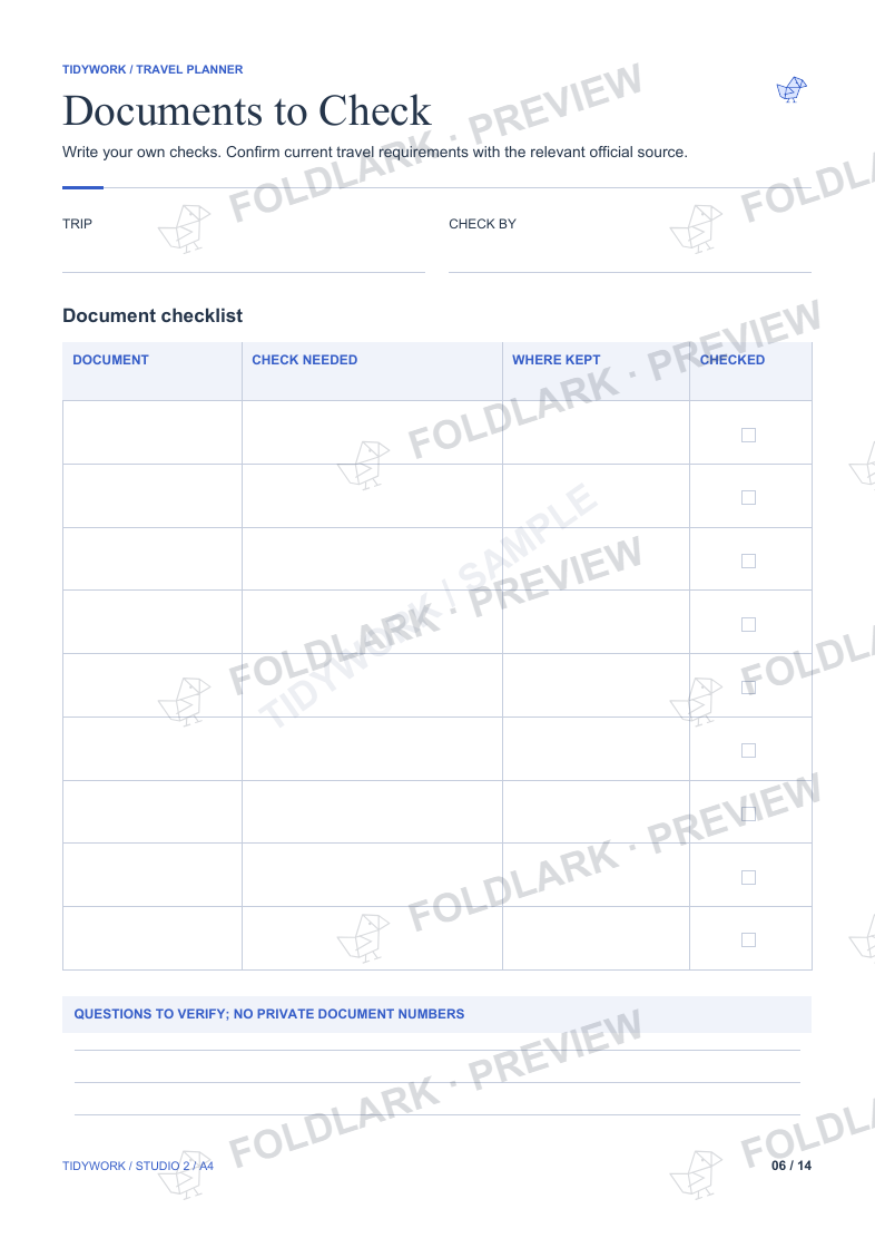 Documents to Check: actual marked preview