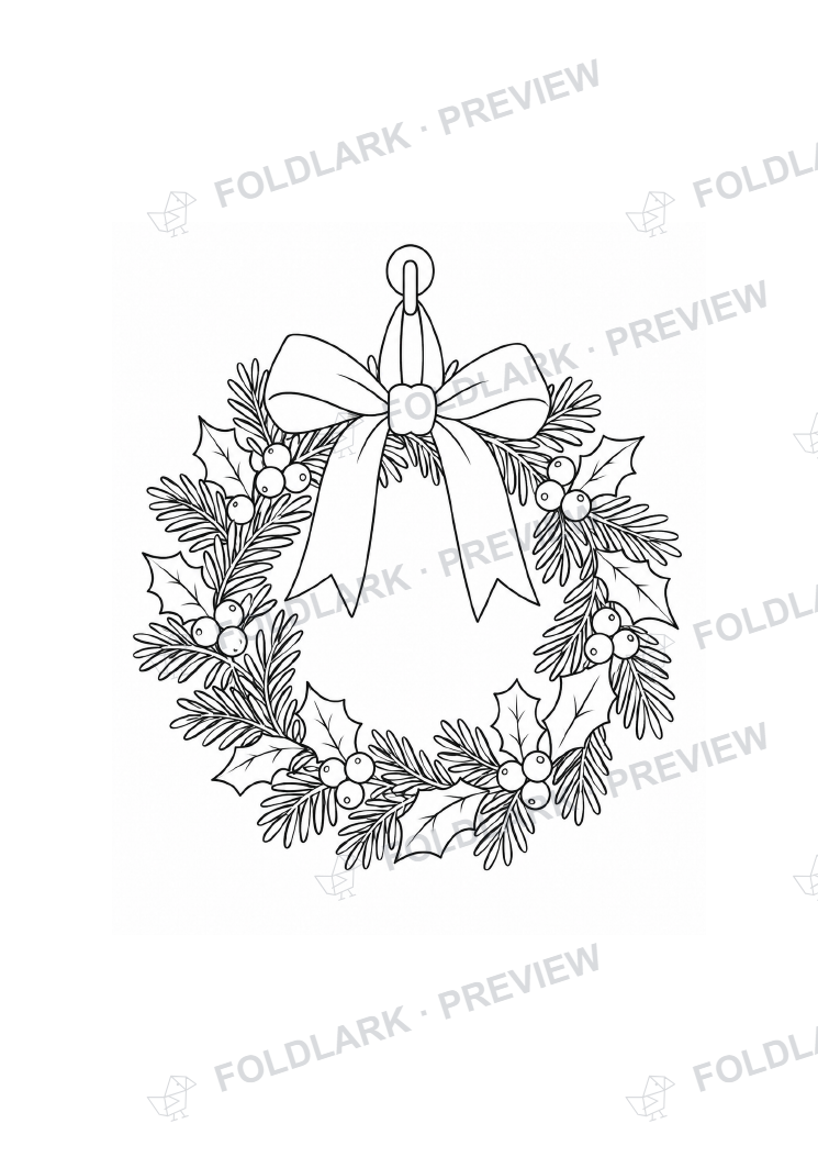 The Wreath and the Bow — actual protected outline preview